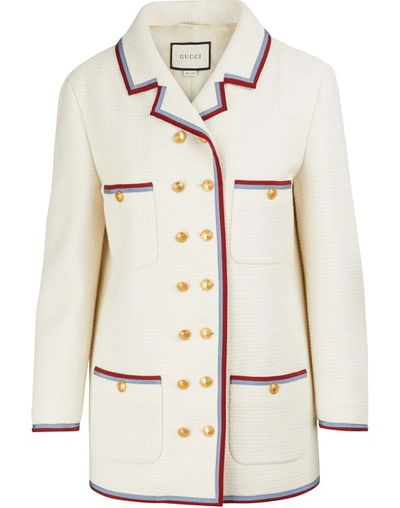 Shop Gucci Wool Blend Jacket In White