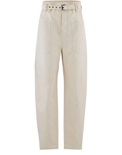 Shop Isabel Marant Étoile Rinny Trousers In Ecru