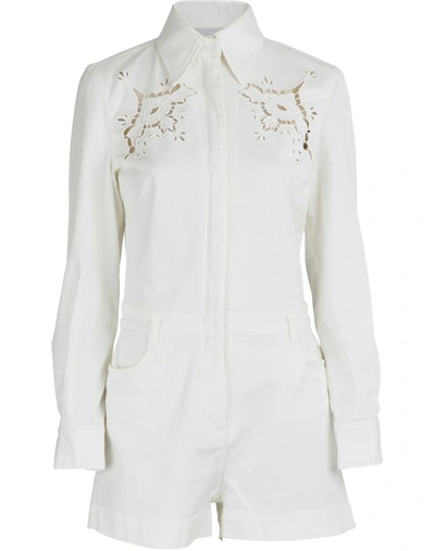 Shop Stella Mccartney Denim Jumpsuit In 9110 White