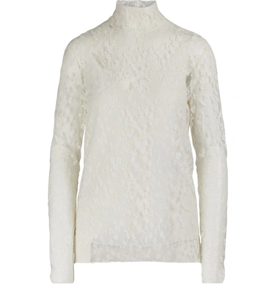 Shop Chloé Lace Top In Iconic Milk