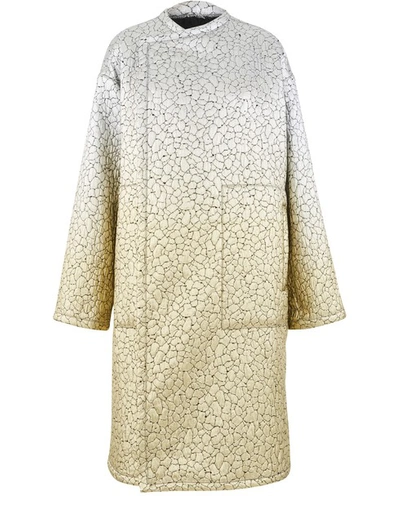 Shop Dries Van Noten Wool Blend Coat In Gold