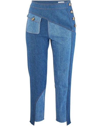 Shop Rejina Pyo Lucie Jeans In Tonal Blue Mix