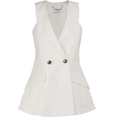 Shop Givenchy Sleeveless Jacket In Ivoire