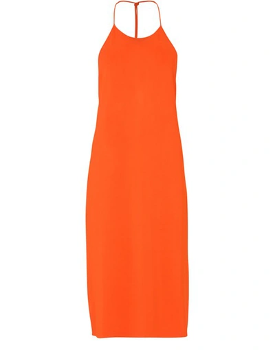 Shop Bottega Veneta Knot Back Dress In Orange