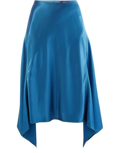 Shop Sies Marjan Darby Satin Skirt In Air Force Blue