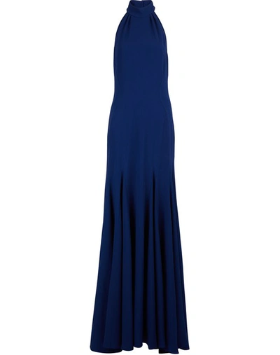 Shop Stella Mccartney Backless Maxi Dress In 4260 Blue Note