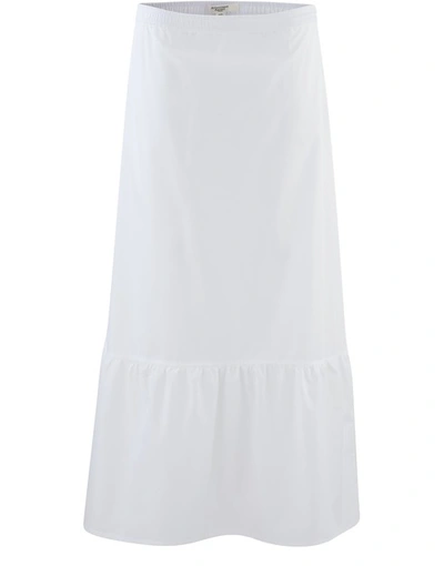 Shop Atlantique Ascoli Long Skirt In Cotton In White