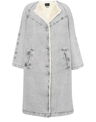 Shop Isabel Marant Kaleia Coat In Grey