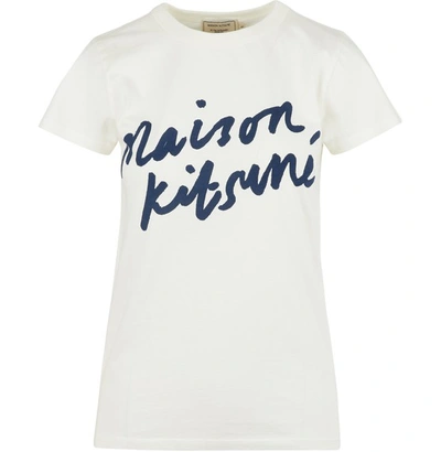 Shop Maison Kitsuné T-shirt In Latte