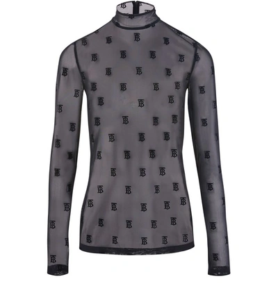 Shop Burberry Trancura Sweatshirt In Black Ip Pat