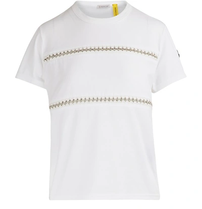 Shop Moncler Genius Moncler Noir Kei Ninomiya - Openwork T-shirt In White