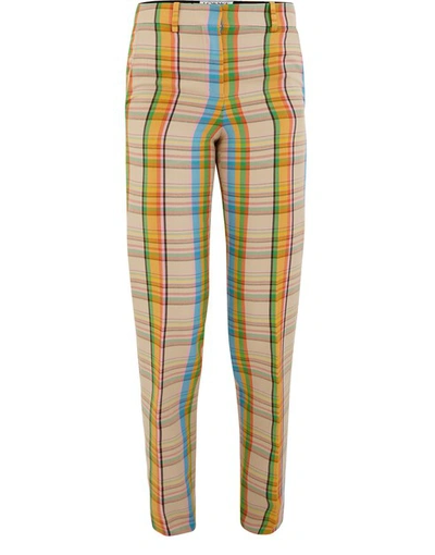 Shop Loewe Check Trousers In Multicolor