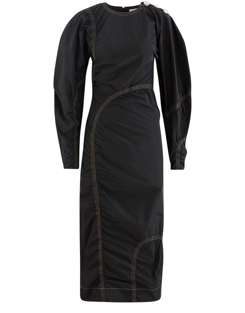 polyester midi dress