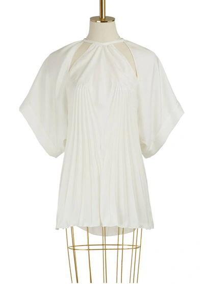 Shop Maison Margiela Pleated Top In White