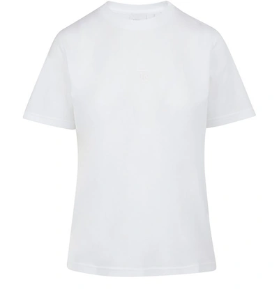 Shop Burberry Monogram Motif Cotton T-shirt In White