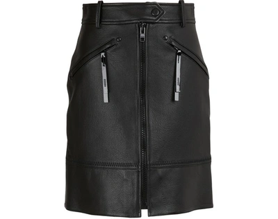 Shop Kenzo Short Zipped Skirt In Black