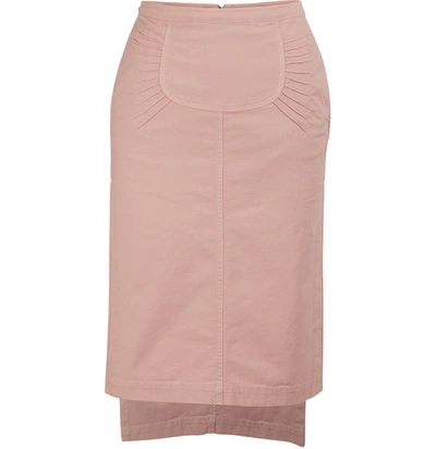 Shop N°21 Cotton Pencil Skirt In Rosa