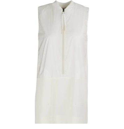 Shop Moncler Zipped Mini Dress In White