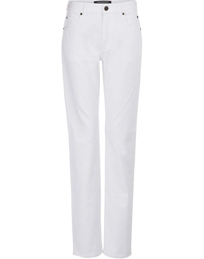 Shop Calvin Klein 205w39nyc Stretch Denim Pants In Optic White