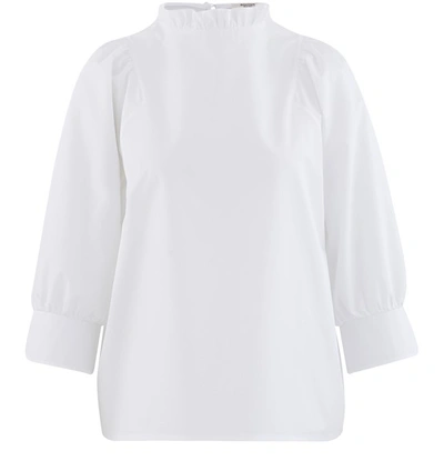 Shop Atlantique Ascoli Blouse In Cotton In White