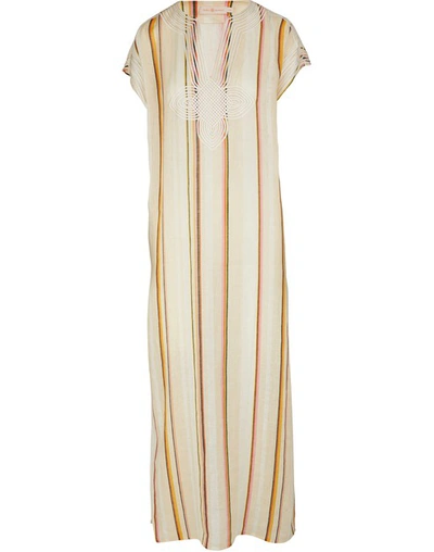 Shop Tory Burch Long Caftan In Canyon Stripe