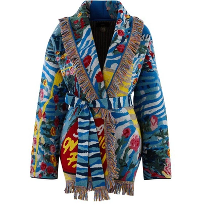 Shop Alanui Love Is Universal Cardigan In Multicolor