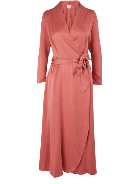 terracotta wrap dress