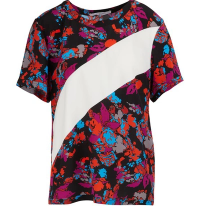 Shop Givenchy Floral Print Top In Multicolore