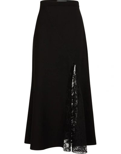Shop Givenchy Midi Skirt In Noir