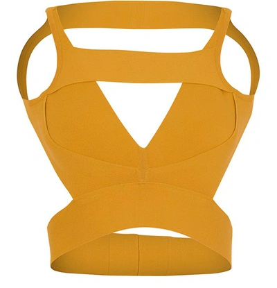 Shop Rick Owens Sling Bra In Mustard