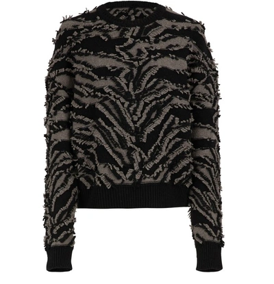 Shop Stella Mccartney Wool Sweater In 8490 - Black/concrete