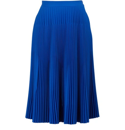Shop Maison Margiela Pleated Skirt In Blue