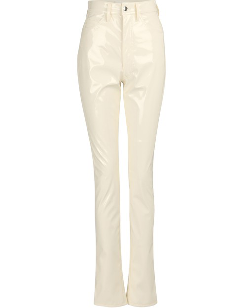 white vinyl pants