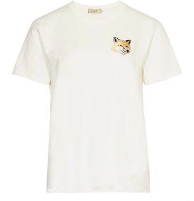 Shop Maison Kitsuné Fox T-shirt In Off White