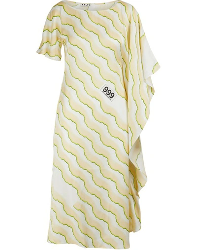 Shop Aalto Asymmetric Dress In Print Cream