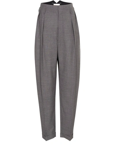 Shop Maison Margiela Wool Pants In Grey