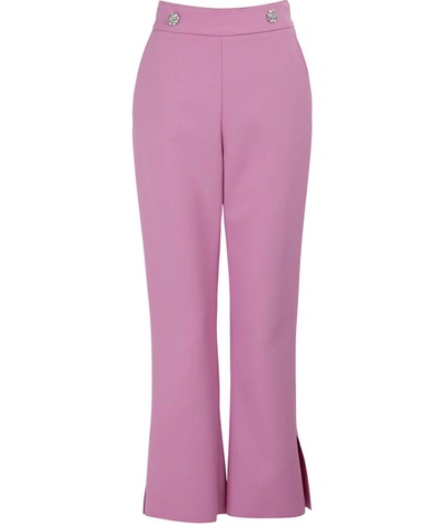 Shop Msgm Cady Trousers In Pink