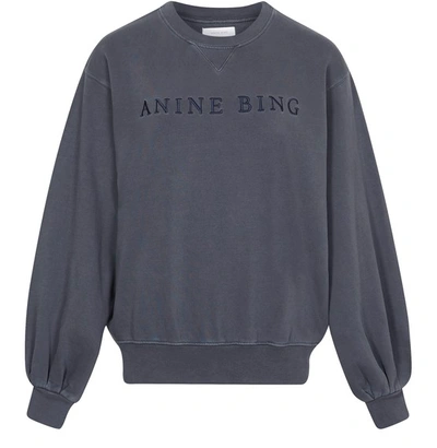 Shop Anine Bing Esme Sweatshirt In Washed Indigo