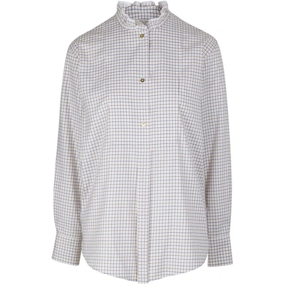 Shop Atlantique Ascoli Recit Shirt In Blue/brown Checks