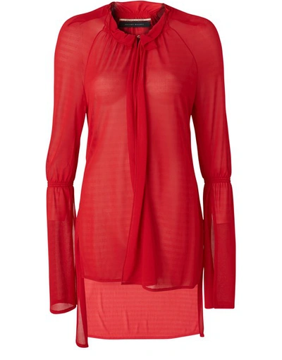 Shop Roland Mouret Otto Top In C0175 Scarlet Red