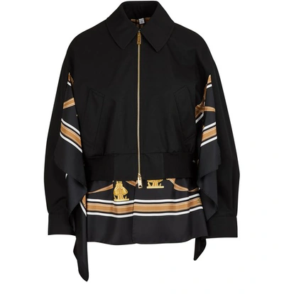 Shop Burberry Cotton Jacket In Black