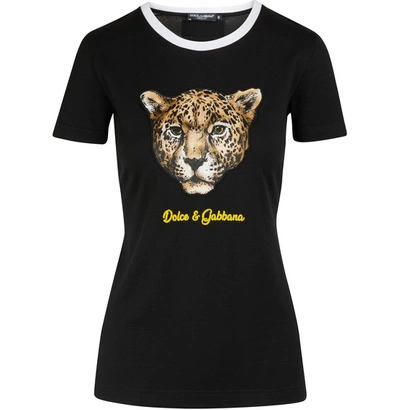 Shop Dolce & Gabbana Leopard T-shirt In Black