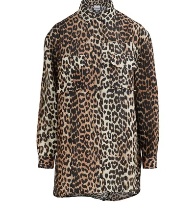 Shop Ganni Leopard Print Shirt