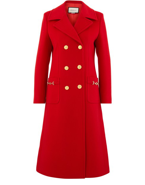 gucci red wool coat