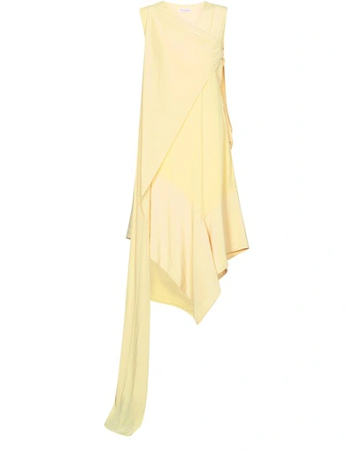 Shop Jw Anderson Asymmetrical Dress In Custard