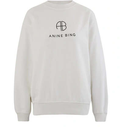 Shop Anine Bing Ramona Sweatshirt In White