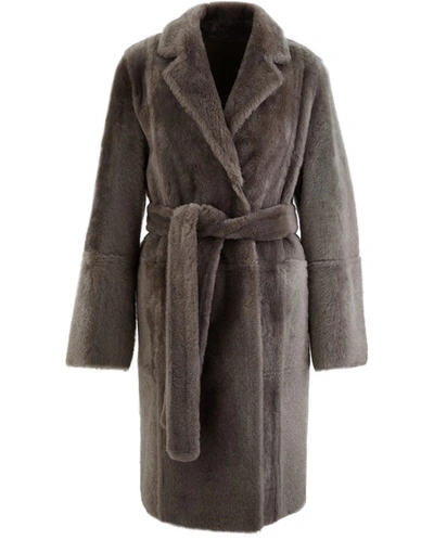 Shop Yves Salomon Reversible Lambswool Coat In Roc