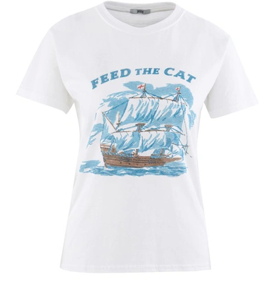 Shop Bode Feed The Cat T-shirt In White
