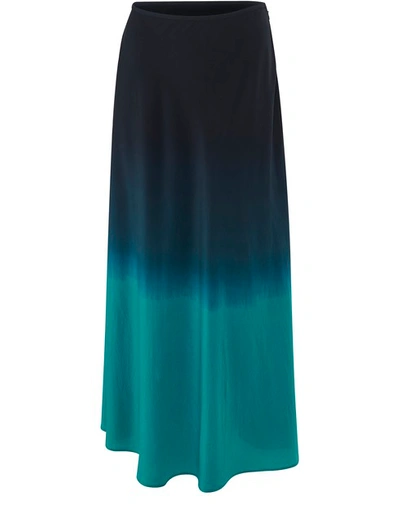 Shop Rixo London Kelly Midi Skirt In Teal Blue