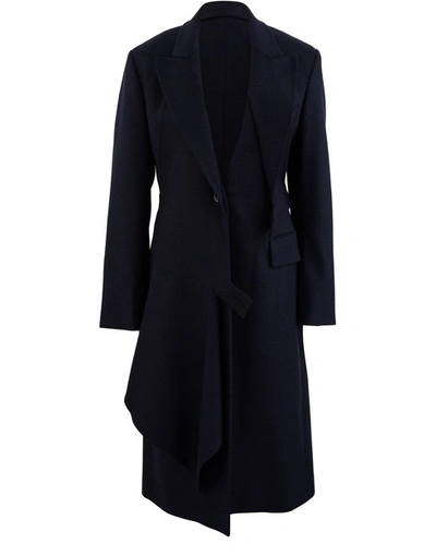 Shop Proenza Schouler Wool Coat In 11422 Navy/black Plaid